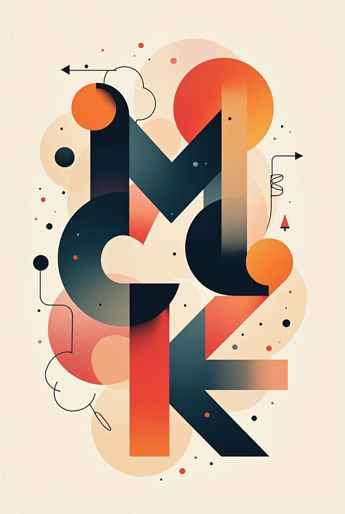writes (Micaela Ponce Kinn) using letters that follow the 7 principles of gestalt, indicate which principle each letter follows as in the example: