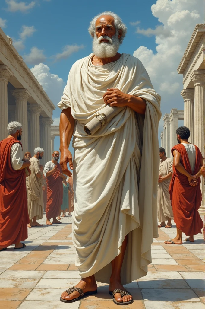 Generate a full-body image of Socrates
