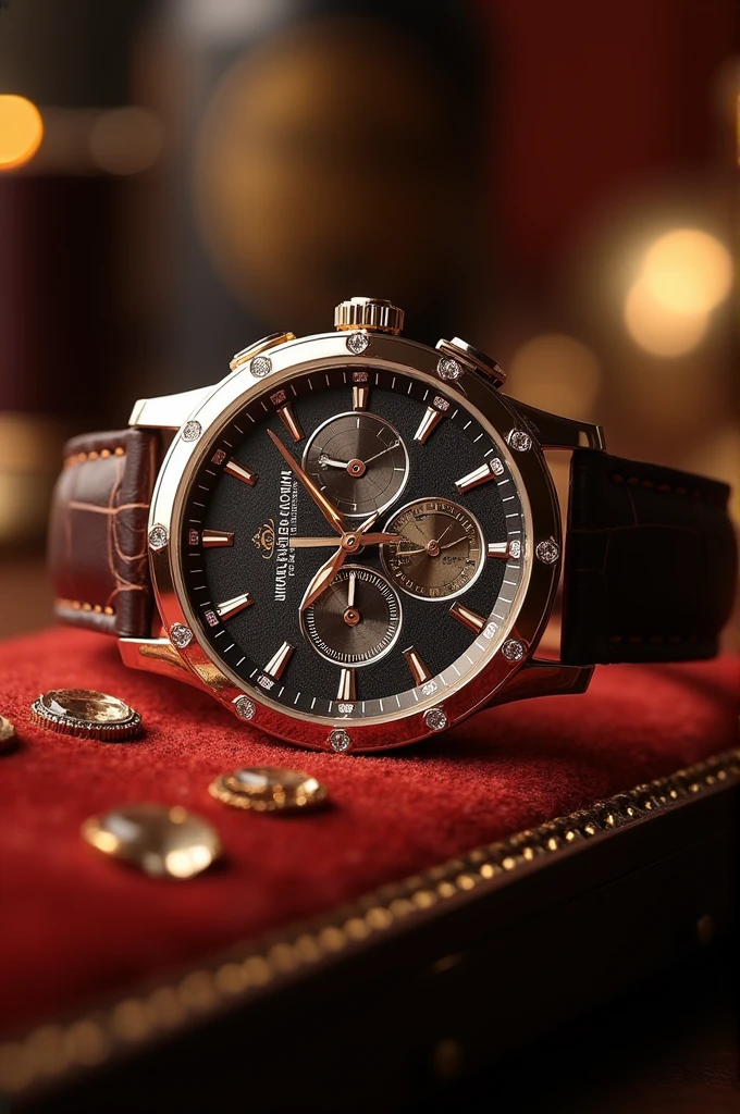 High-End Watches: Close-ups of elegant timepieces help convey a sense of sophistication and exclusivity.