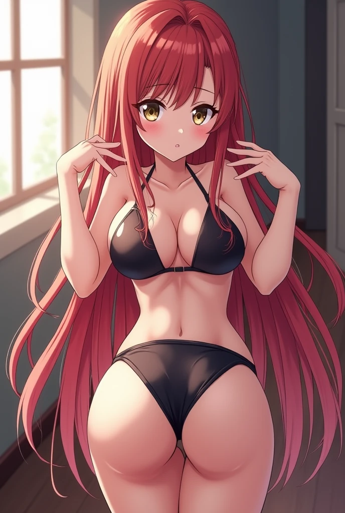 A beautiful anime big that shows her entire giant ass all fours to fuck h