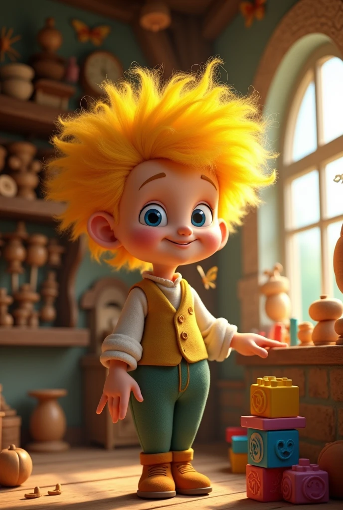 disney geppetto but with a lemon yellow wig