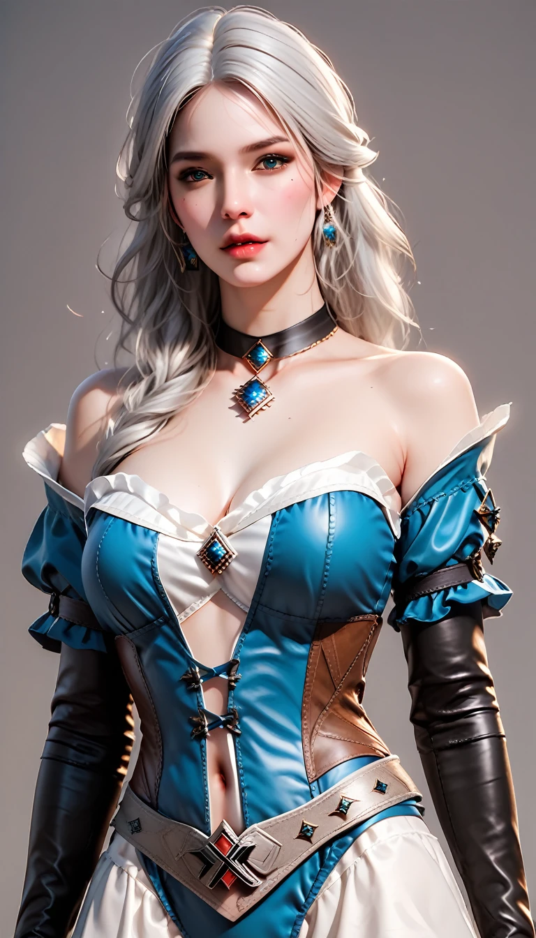 score_9, score_8_up, score_7_up,  masterpiece, ultra detailed, 1 female, realistic,ntmix,solo, witcher (the witcher 3) cosplay