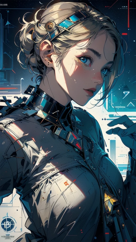 (((masterpiece, highest quality))),(((solo:1.2))),(((1girl:1.2))),32k wallpaper, very detailed, poster, vintage science fiction,(((((geometric cinematic movie poster))))), (bauhaus), shape,(((abstract))),(mid century modern),movie poster,(((((portfolio))))),(((((Close-up))))),(((((bust up))))),((((more various angle)))),(((highlight))),((((heterochromia)))),(((complete. detailed face))),(((Extremely talented))),(((most complecated machine))),((Overall colorfully)),(((((Absolutely no background))))),(((phenomenon)))