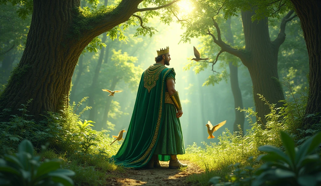 One day, a wise and good-hearted king came to this forest for hunting