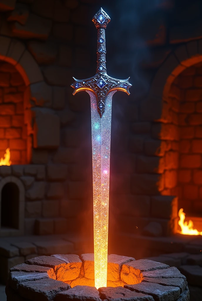Make a sword made of diamond