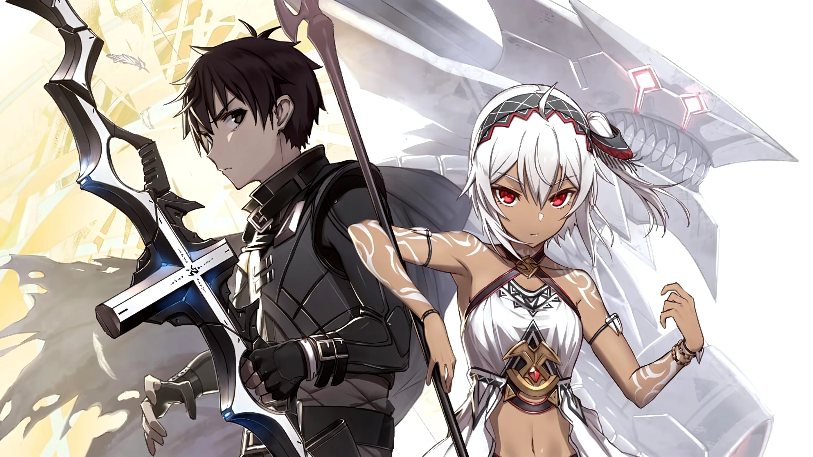 mechs，The girl stands under the moon，The girl was covered in blood，wings，heroes，Grey，Overlooking