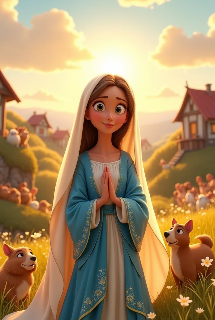 pixar style: Mary, mother of Jesus