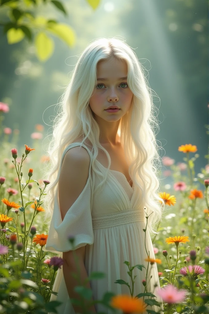 Spawns a naked girl, has white hair