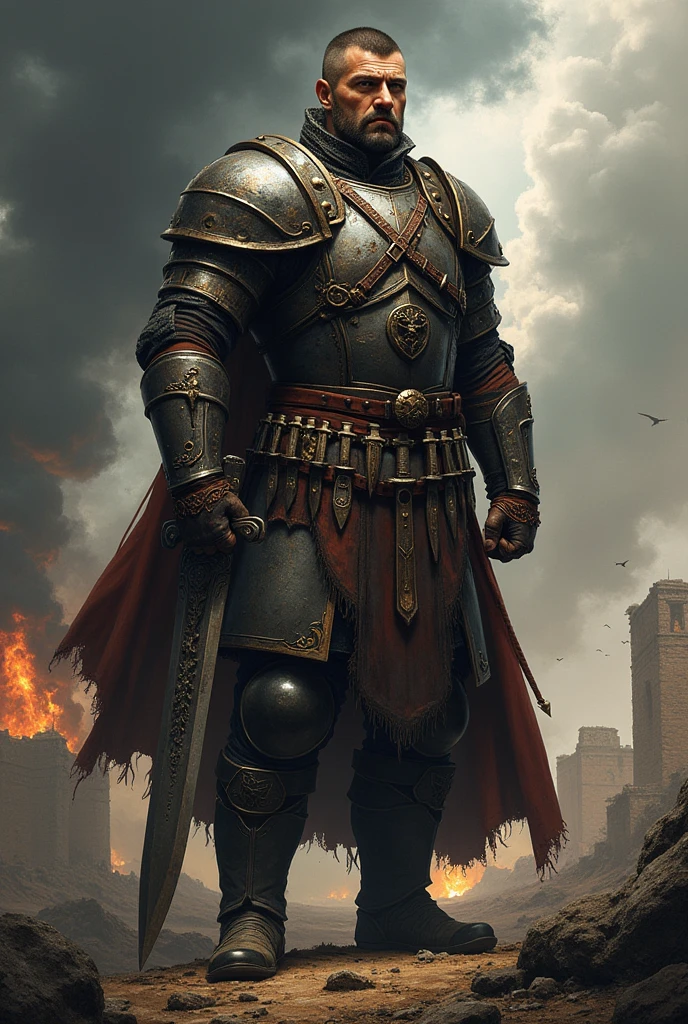 Create a strong soldier, Cao Cao, age 40 years. Weapons Expert, Knives and melee combat. His name will be Boris Sudya
