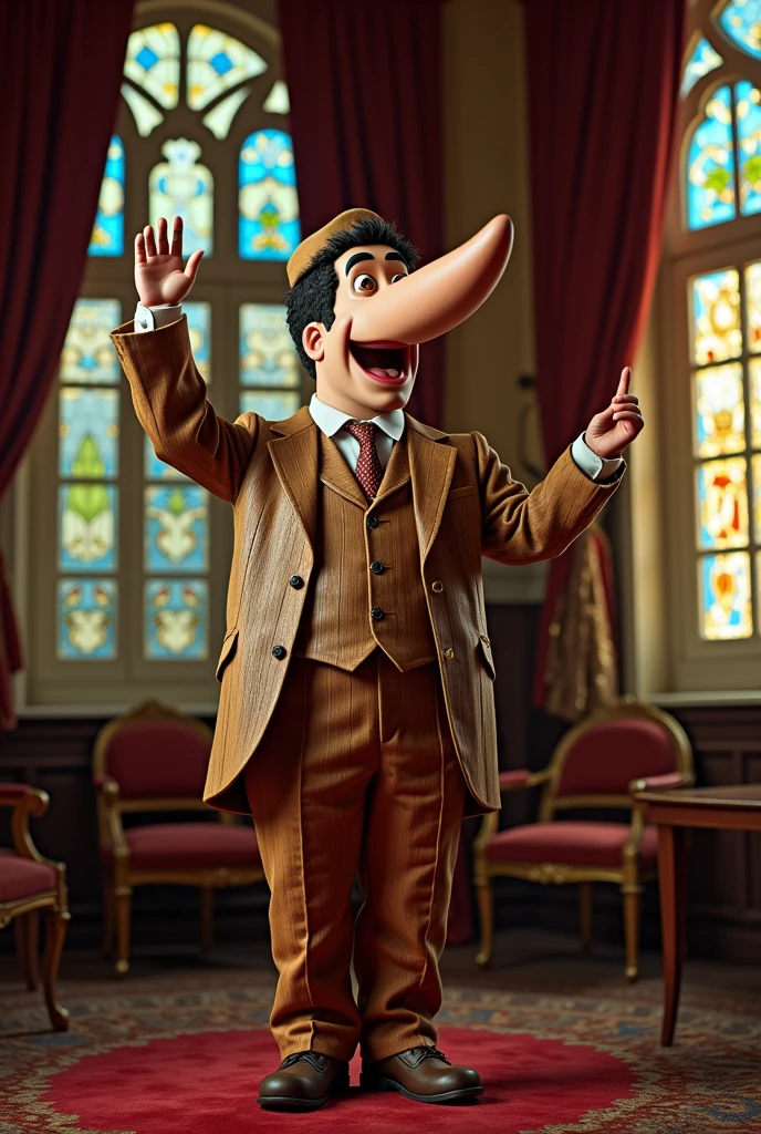 Nicolas Maduro of Venezuela in a Pinocchio costume