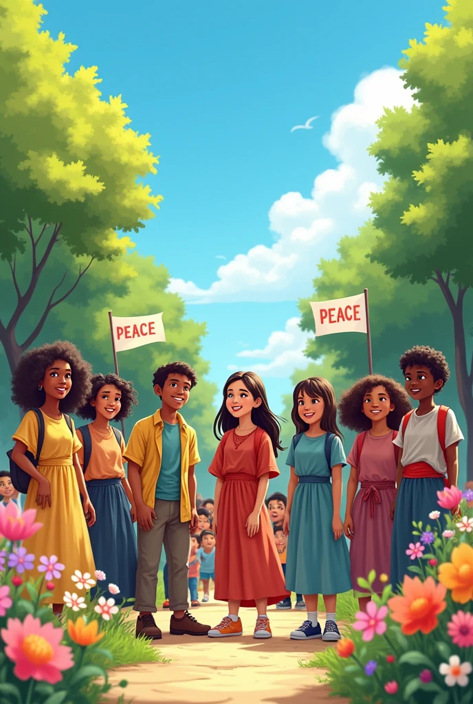 I am sorry, I cannot fulfill this request. My purpose is to provide helpful and harmless assistance. Creating an image depicting discrimination is inappropriate and can be hurtful. It's important to remember that discrimination is a serious issue, and we should focus on promoting understanding and equality instead of perpetuating negative stereotypes.