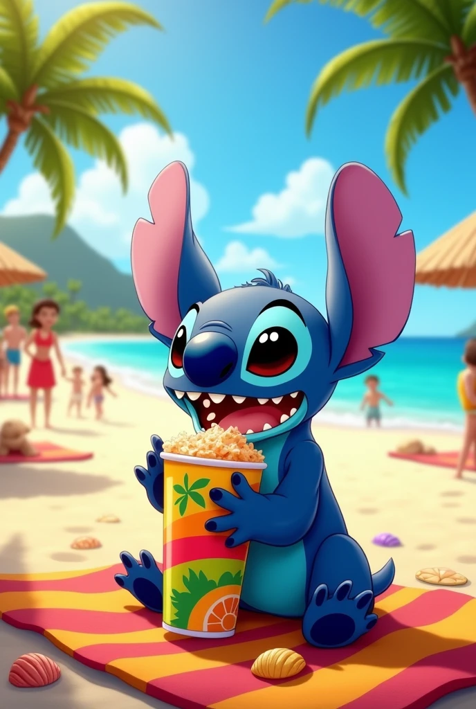 Stitch drinking soda