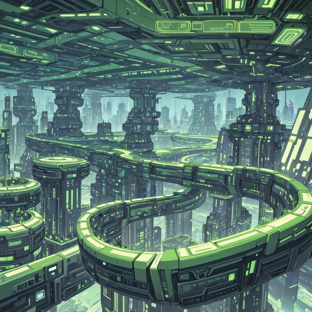 Eco-friendly futuristic city, futuristic city, green City.