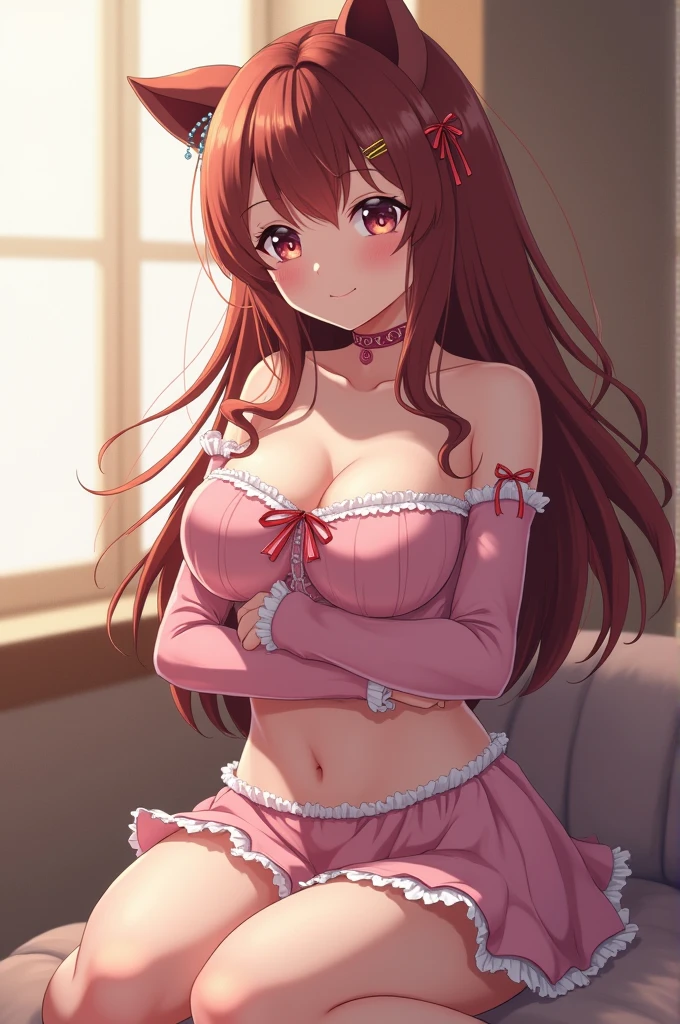 an anime doll showing her pussy