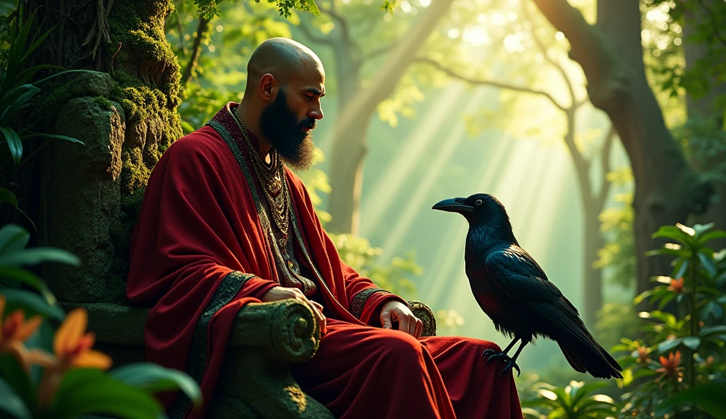 The king listened to the crow and got lost in thought in Jungle
