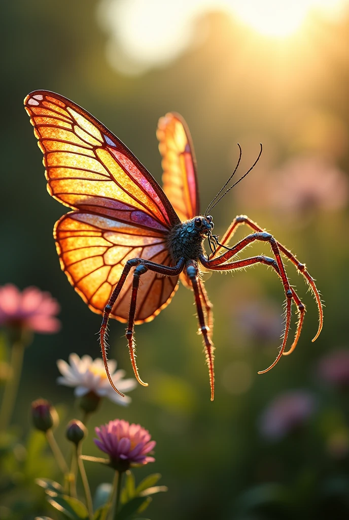 Spider in the shape of a butterfly