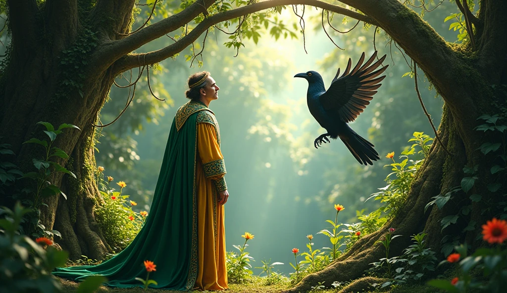 The king listened to the crow and got lost in thought in Jungle