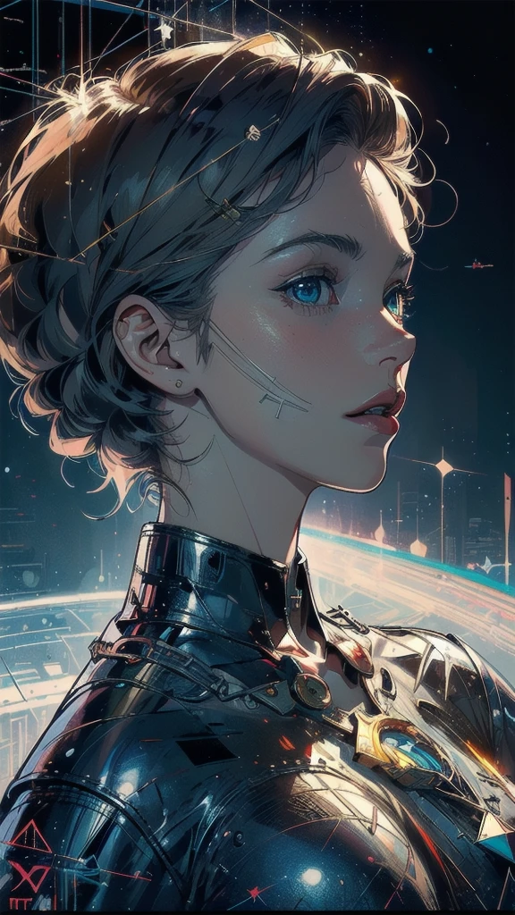 (((masterpiece, highest quality))),(((solo:1.2))),(((1girl:1.2))),32k wallpaper, very detailed, poster, vintage science fiction,(((((geometric cinematic movie poster))))), ((((bauhaus)))),(((abstract))),((((mid century modern)))),(((((portfolio))))),(((((Close-up))))),(((((bust up))))),((((more various angle)))),(((highlight))),(((complete. detailed face))),(((Extremely talented))),(((most complecated machine))),(((Overall colorfully))),((((((Absolutely simple background)))))),(((((detailed futuristic machine))))),(((Cleavage))),(((marvel super heroes))),(((rainbow color scheme))),(((Very detailed UI))),(((So many meters))),(((Perpetual Motion Machine))),(((Mouth wide open, expression of shock)))