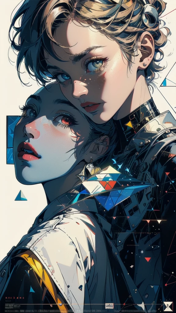 (((masterpiece, highest quality))),(((solo:1.2))),(((1girl:1.2))),32k wallpaper, very detailed, poster, vintage science fiction,(((((geometric cinematic movie poster))))), (bauhaus), shape,(((abstract))),(mid century modern),r,(((((portfolio))))),(((((Close-up))))),(((((bust up))))),((((more various angle)))),(((highlight))),((((heterochromia)))),(((complete. detailed face))),(((Extremely talented))),(((most complecated machine))),((Overall colorfully)),((((((Absolutely no background)))))),(((phenomenon)))