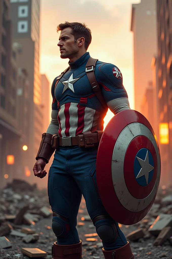 Captain America without a helmet