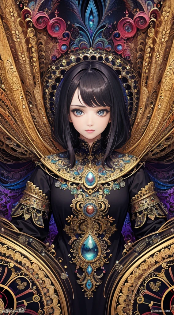 (masterpiece, top quality, best quality, official art, beautiful and aesthetic:1.2), (1girl), extreme detailed,(fractal art:1.3),colorful,highest detailed