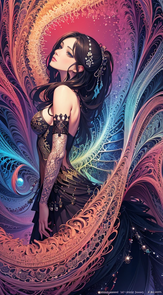 (masterpiece, top quality, best quality, official art, beautiful and aesthetic:1.2), (1girl), extreme detailed,(fractal art:1.3),colorful,highest detailed