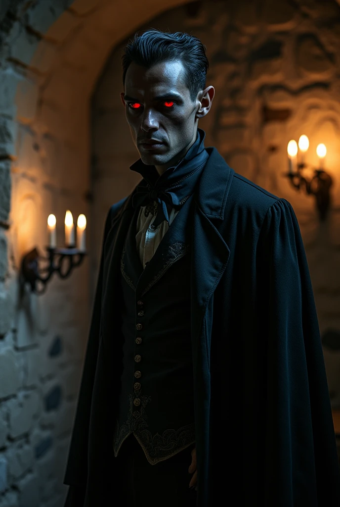 a dark-skinned Nosferatu vampire