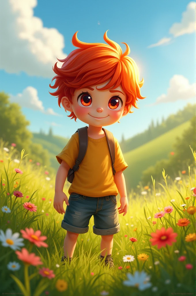 boy with red hair and red eyes