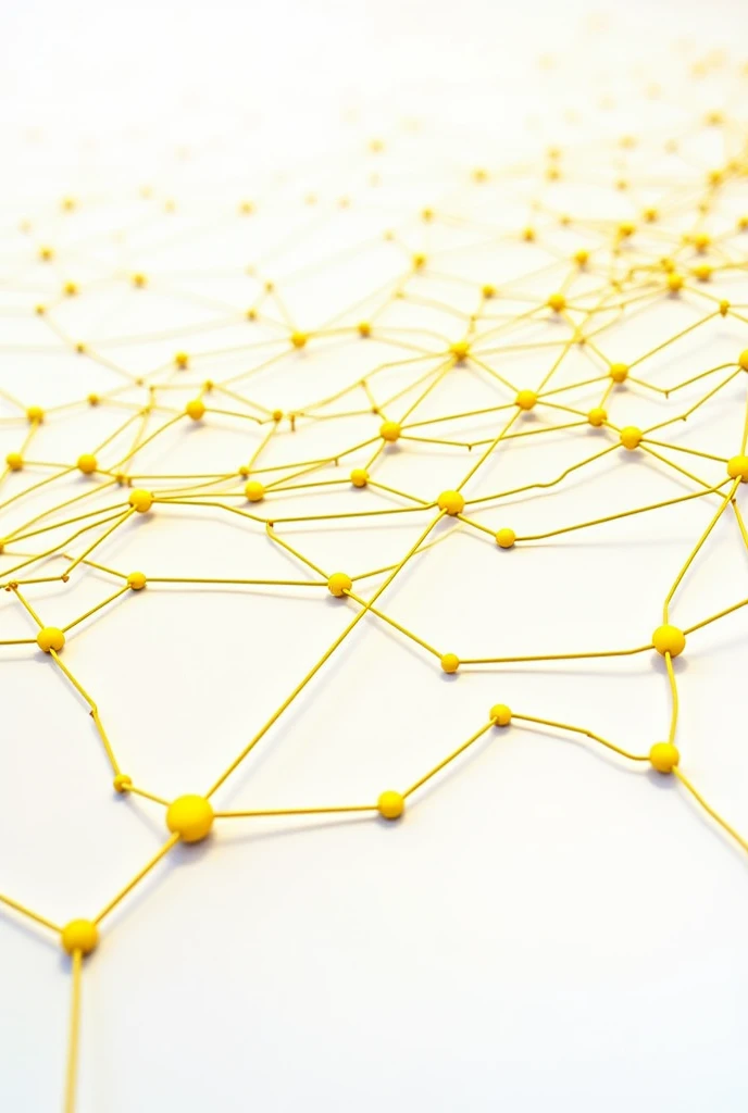 Drawing yellow circuits on a white background
