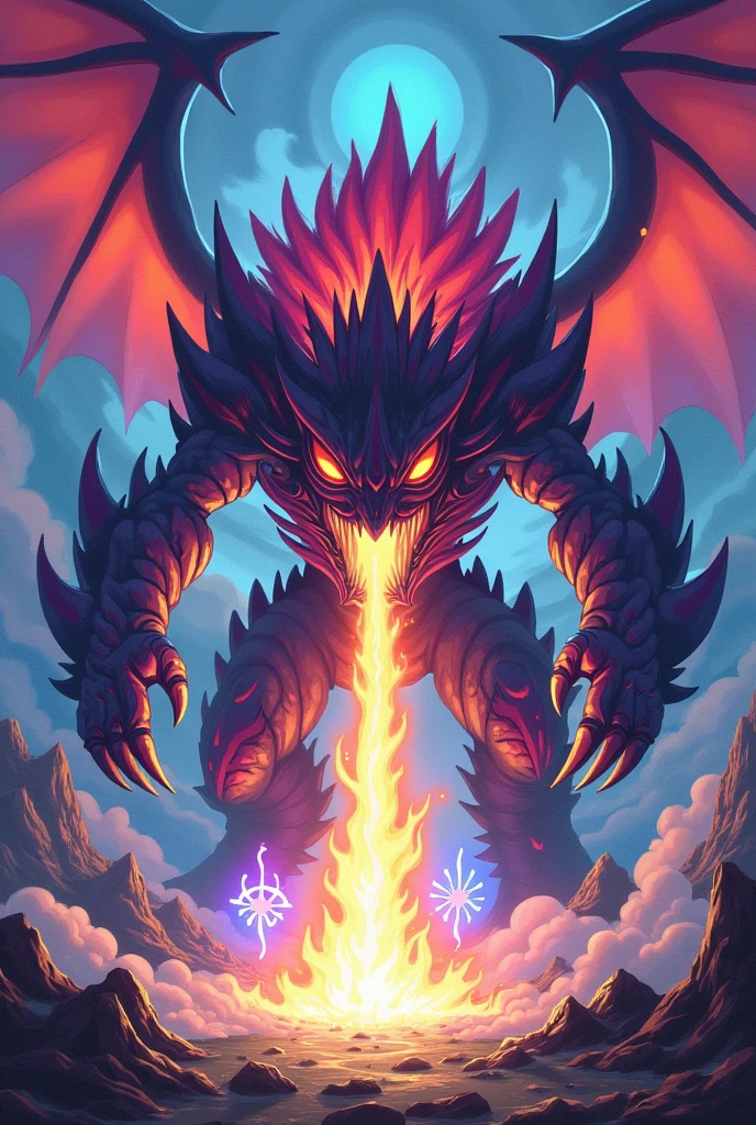 Généré moi un monstre fusion de plusieurs monstre de la série Kirby.
Donne un aspect yu gi oh de l'image