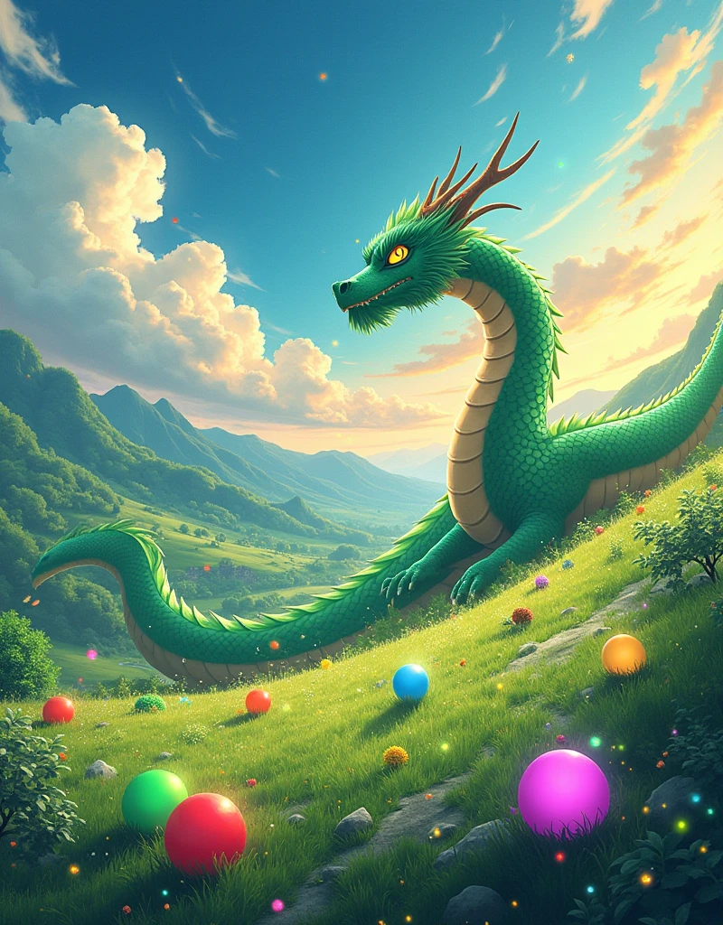 dragon ball with dragon balls and shelong
