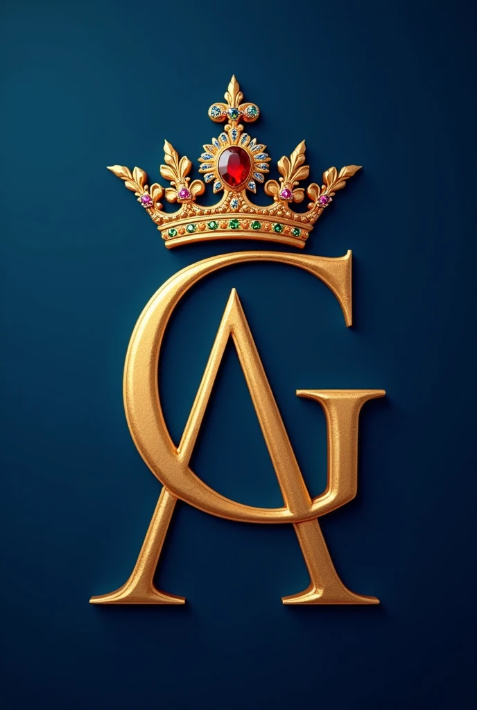 Letter G crossed with letter A plus a crown on top 