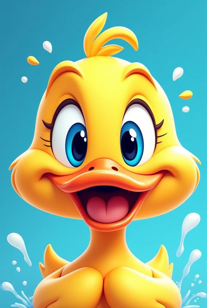 duck logo, 2d, similar to Daffy Duck