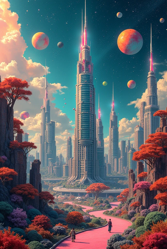 *Future Collage*
- *imagery:* Representations of Futuristic Cities, advanced technology, robots, alien landscapes, Modern Architecture Concepts. DADAISM STYLE