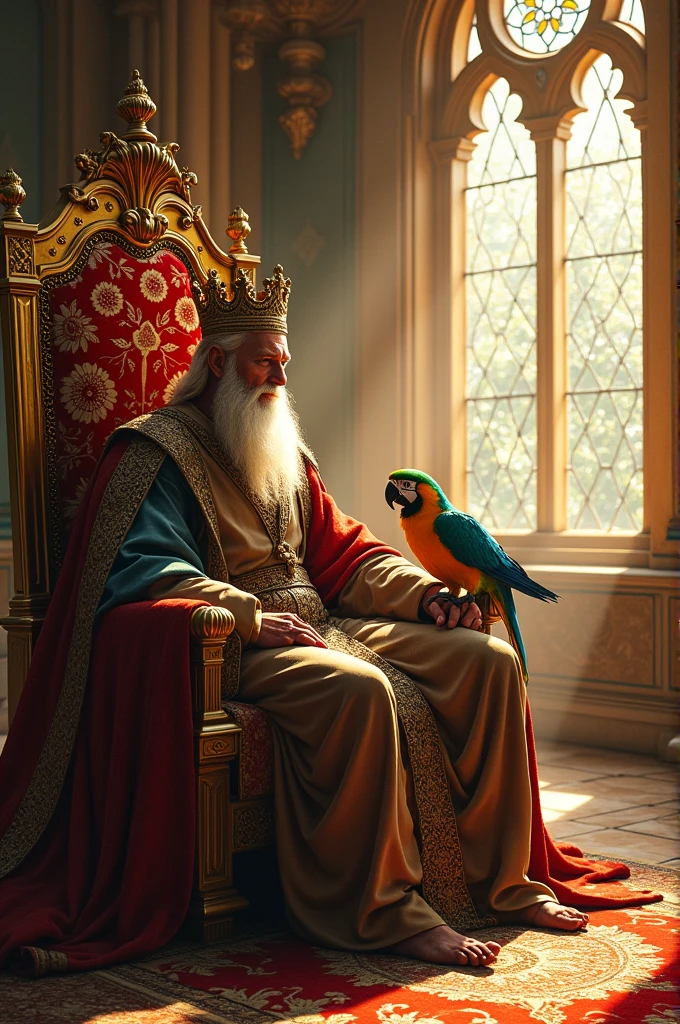 The king considered the parrot's words and decided to find out more before drinking the water. The parrot told the king that there lived an old dervish near the lake who knew the secrets of the lake.