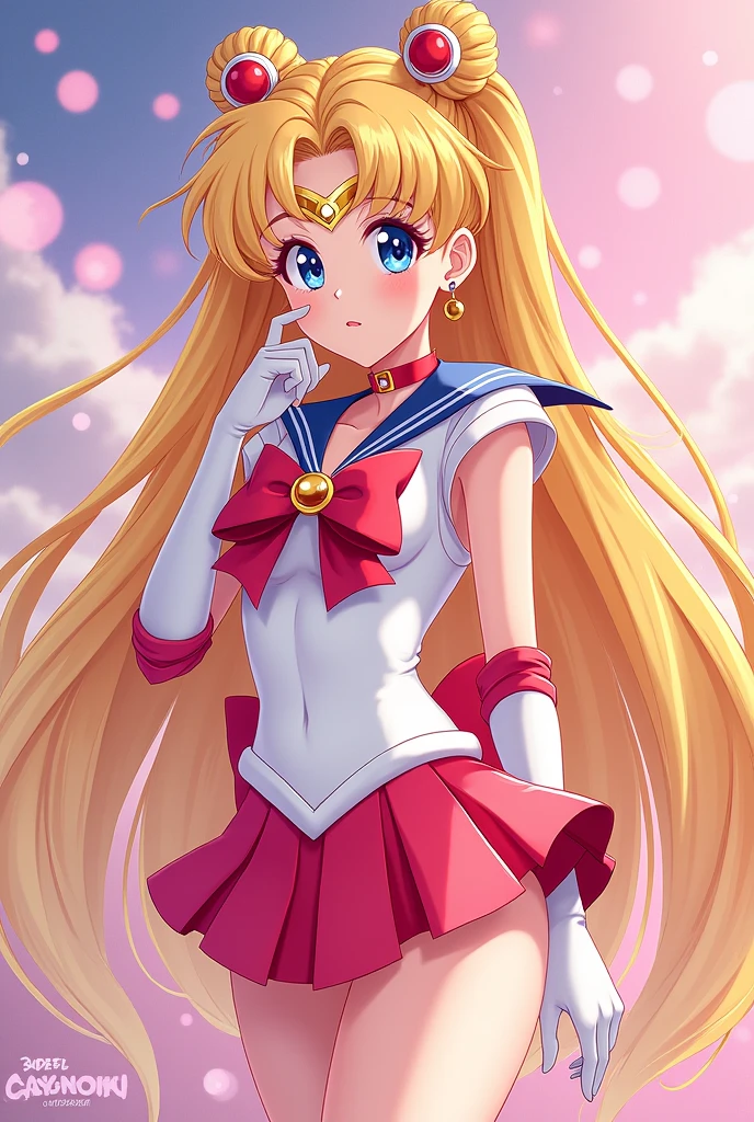 Create digital illustration of Sailor Moon hentai nude