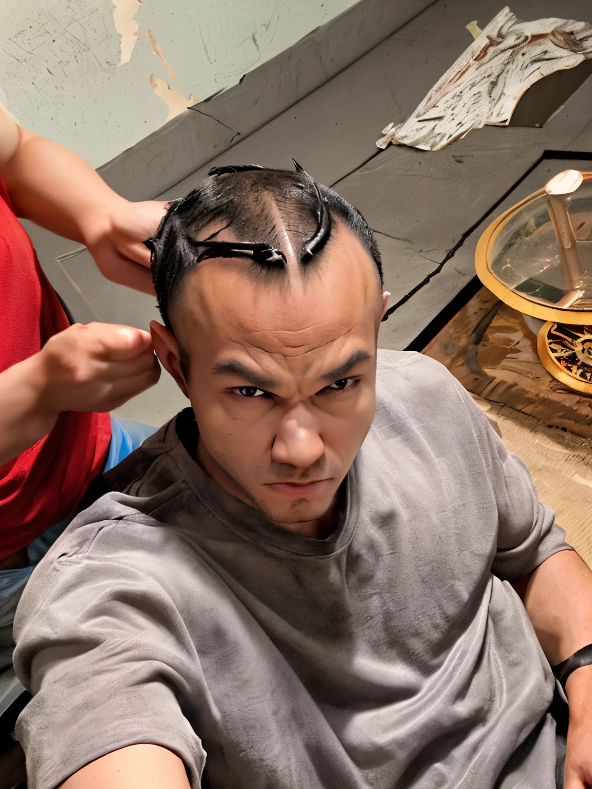 An image merging Vegeta's baldness with the arrow from Avatar: The Last Airbender, made from this photo. 