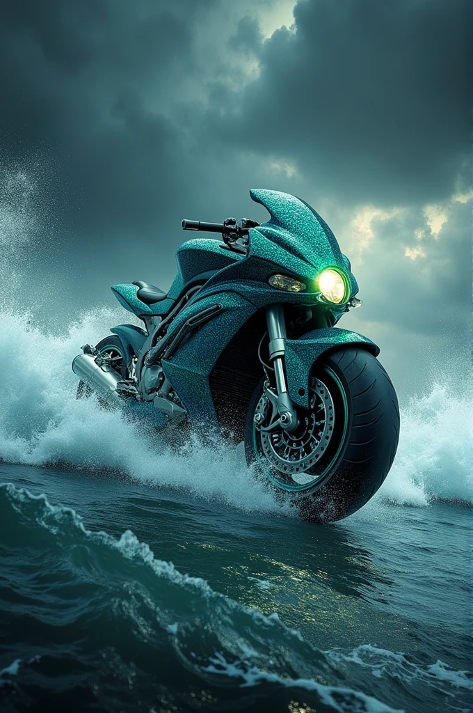 Motorcycle sea monster