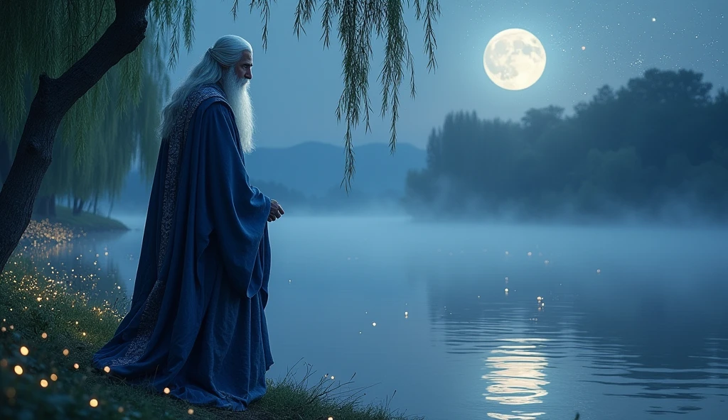 An old dervish who knows the secrets of the lake
