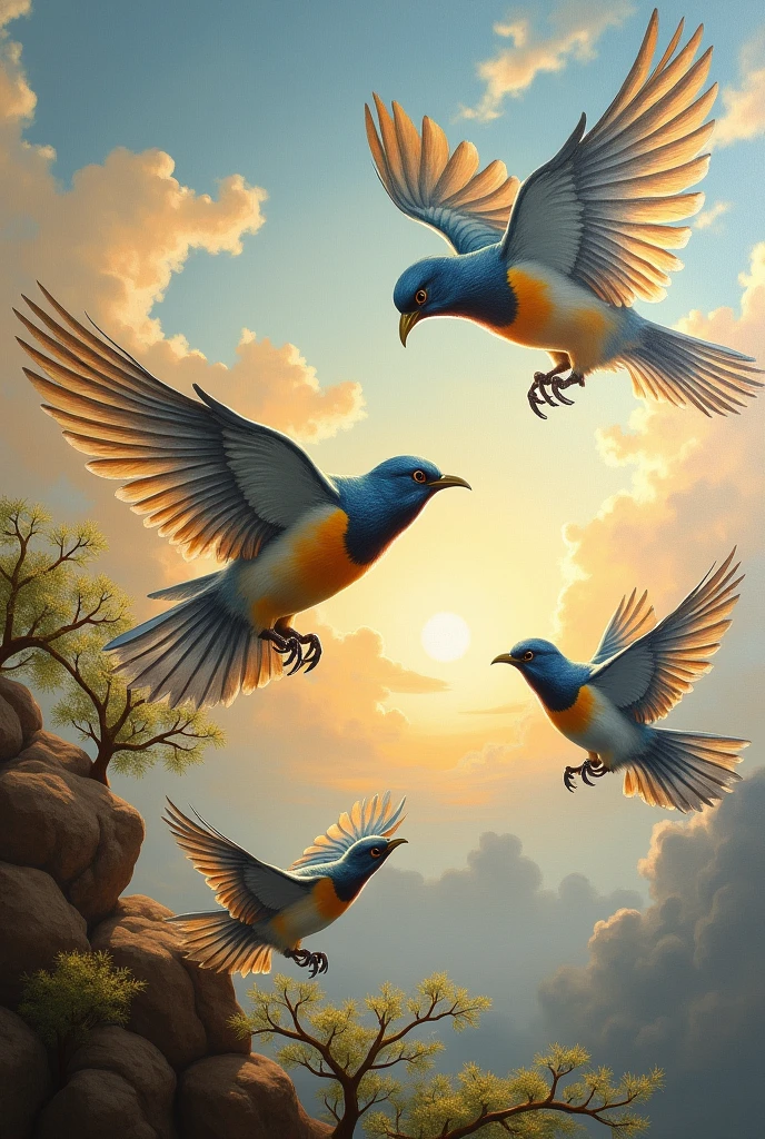 Michelangelo's painting of birds