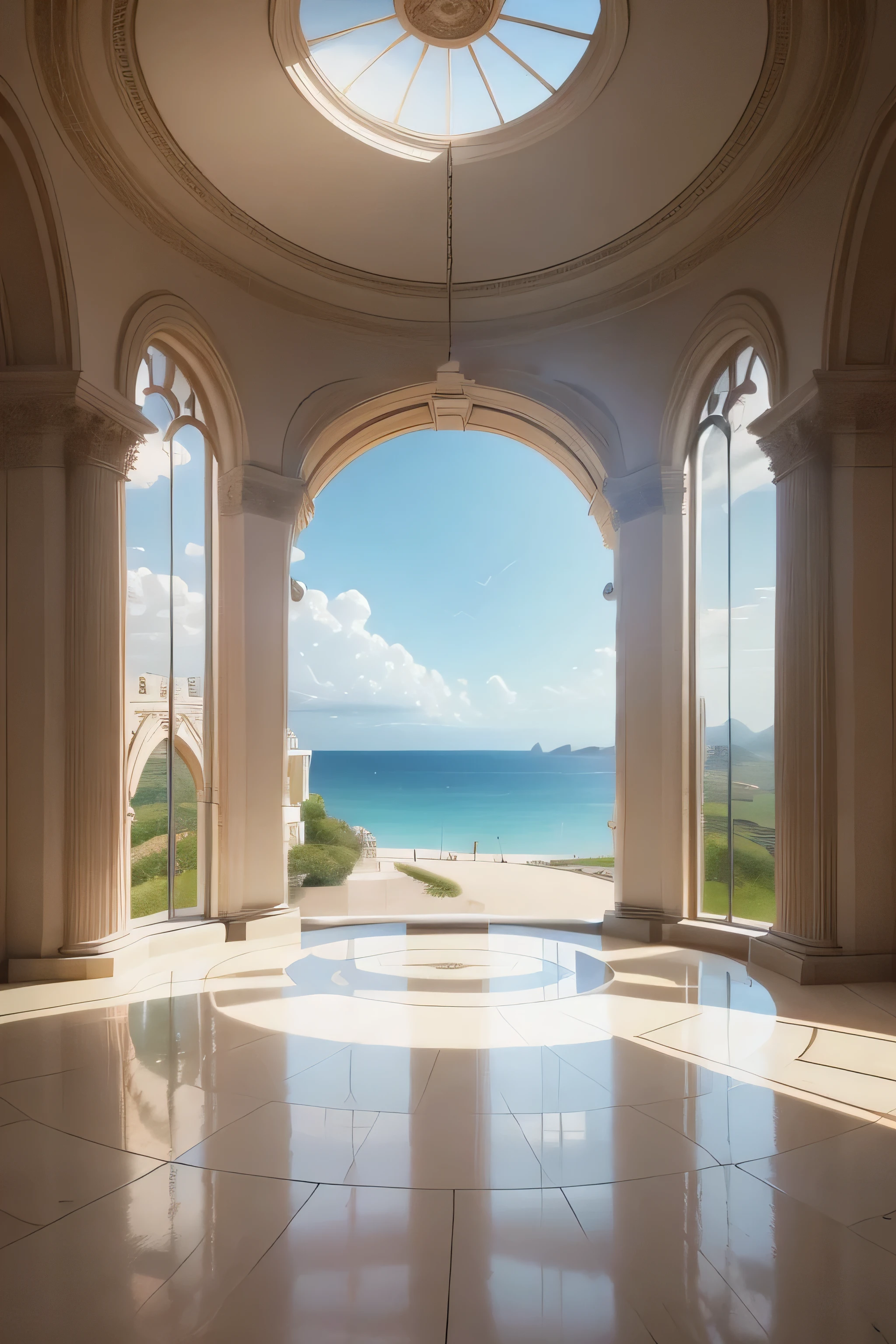 one arch with seaview