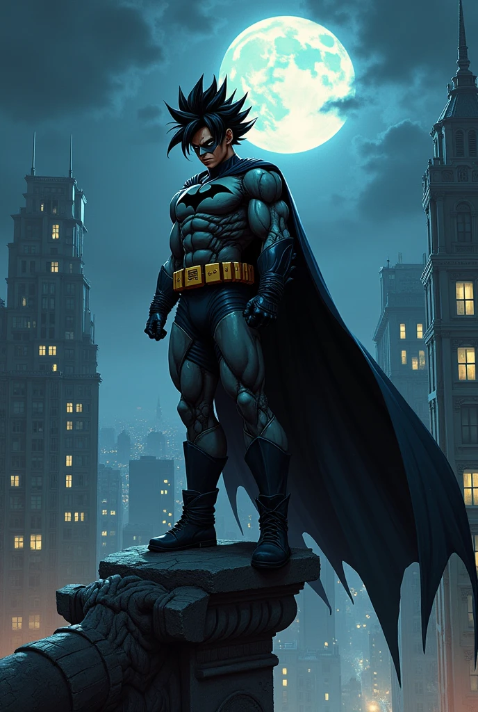 Goku in a Batman suit