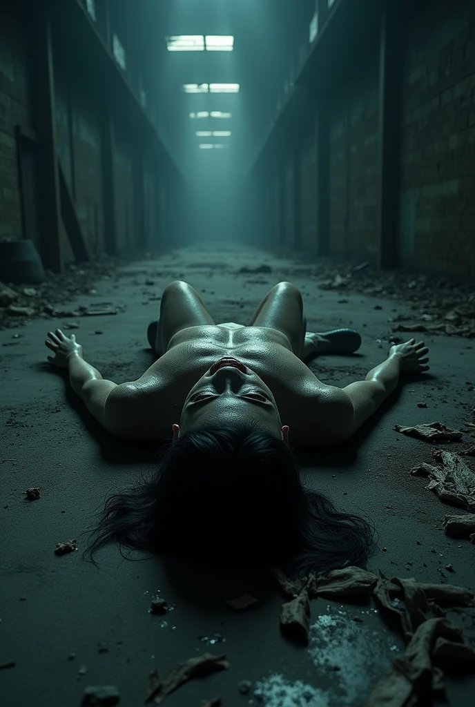 4k, ultra realistic, realistic, textured skin, rated pg, dead body
