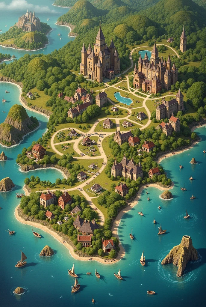 Make me a map with an invented country in the Baltic Sea
