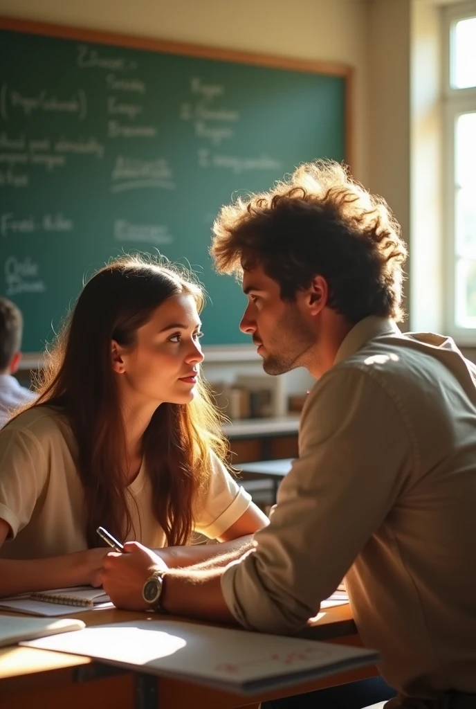 A student in love with her teacher.