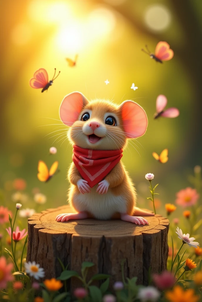 Make a banadana mouse, saying lay i love you