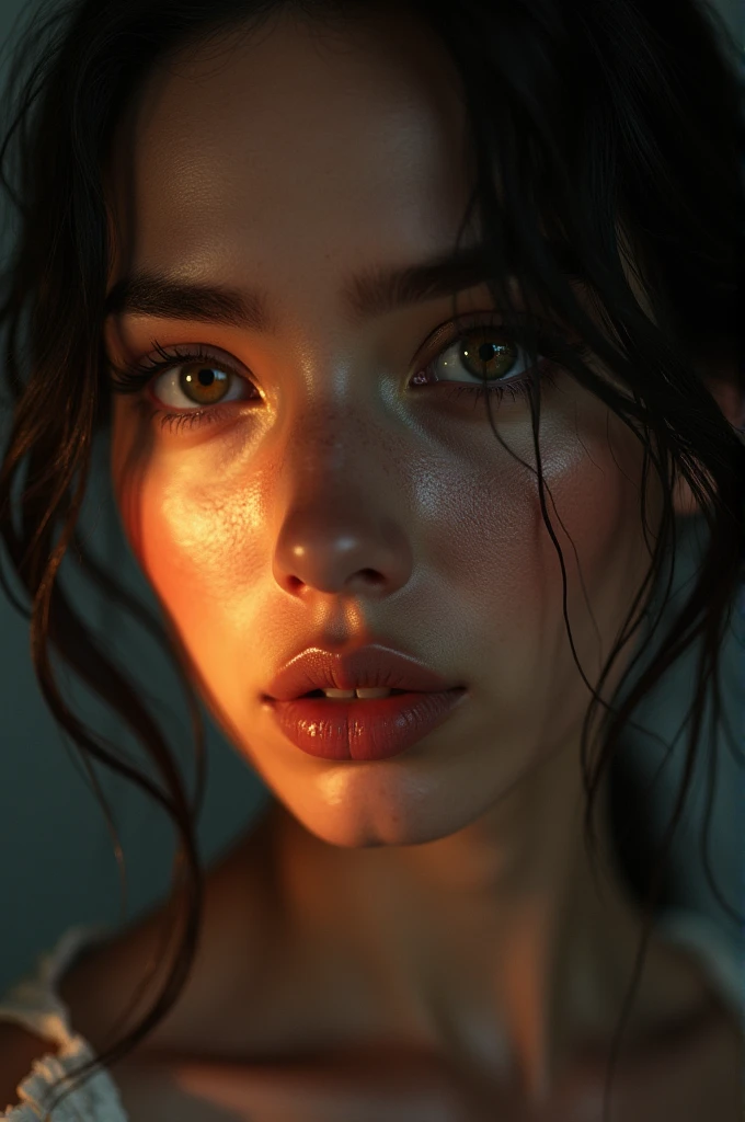 Detailed Textures, High detail, 8K, Cinematic, Award-winning works, Digital Painting, Conceptual Art, Photorealistic, Detailed eyes. 16 KB resolution, Nikon Z9, Digital photography, ultratextured skin, Realistic photography, Cinematic effect, soft light, soft shadows, high-quality surround lighting