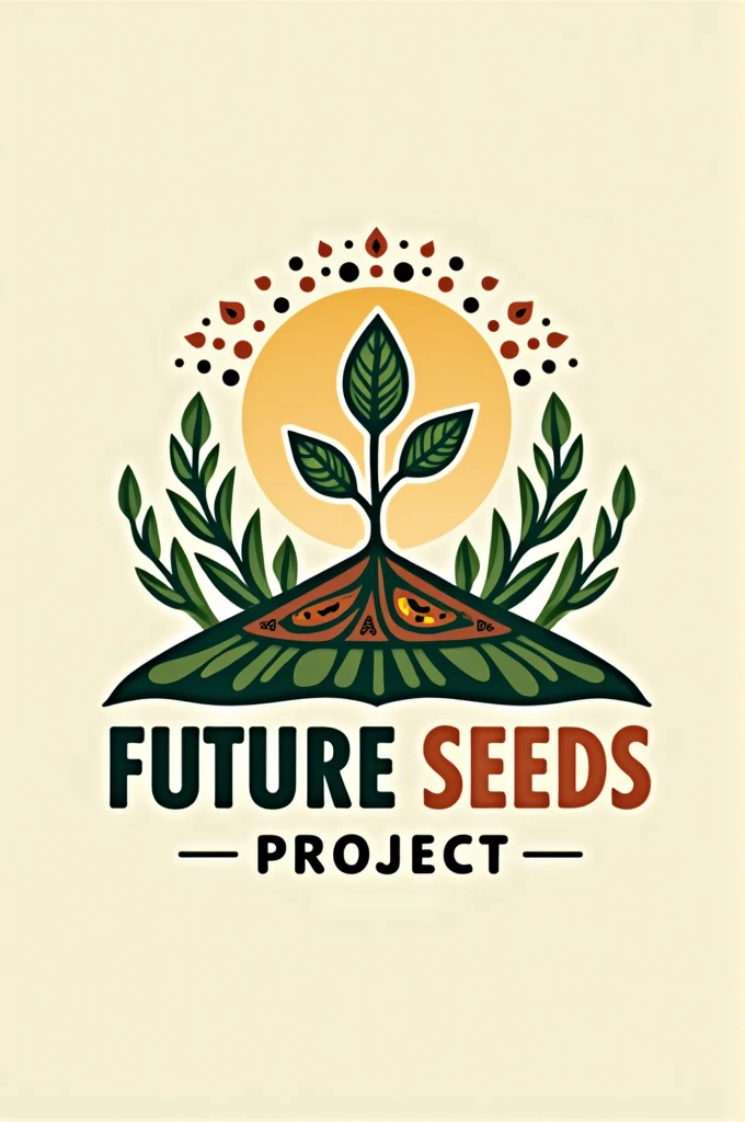 Create a logo using the term "Future Seeds Project" with indigenous features