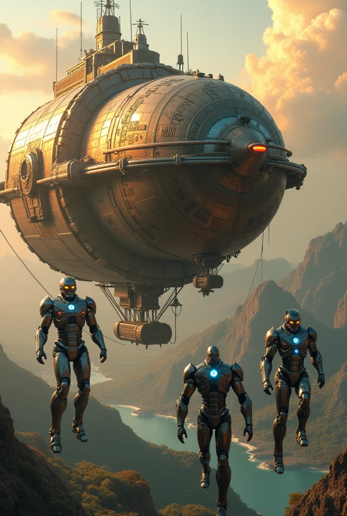 Iron men flying beside the taxhad