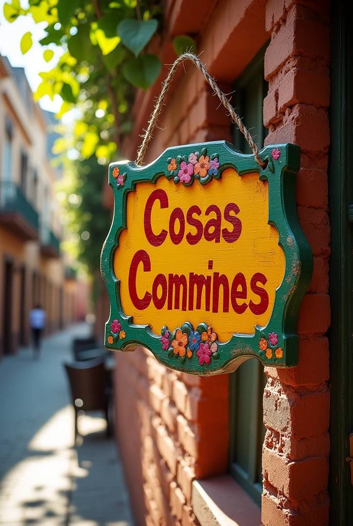 a sign that says common things but is in Spanish
